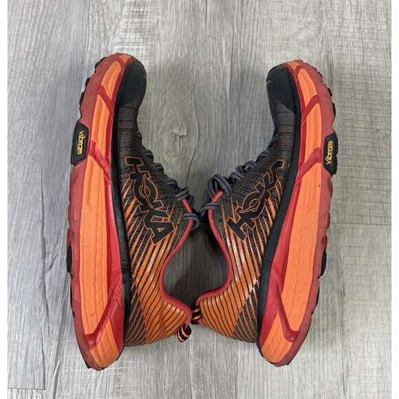 Hoka Evo Mafate 2 Womens Size 9 Red Black Athletic Trail Running Shoes Sneaker B - Picture 10 of 12